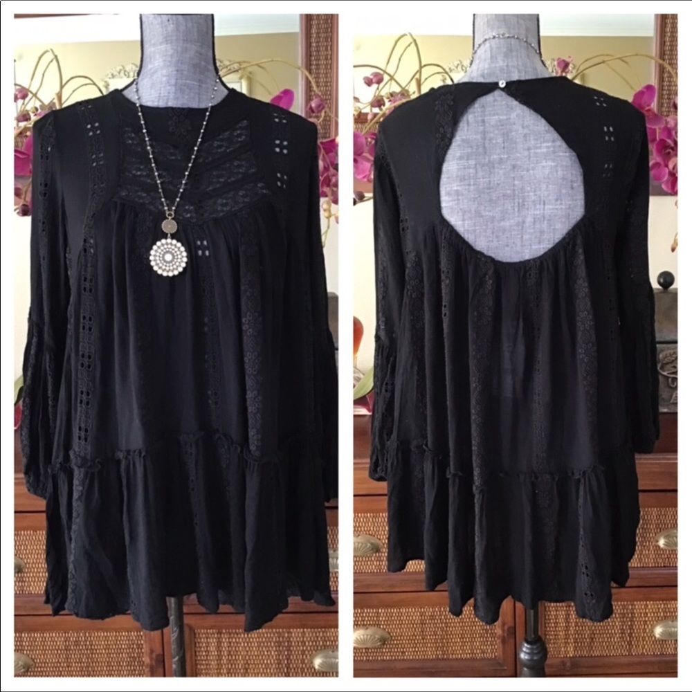 Free People Kiss Kiss Embroidered Tunic.  NWT. - Picture 4 of 7